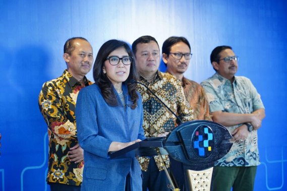 Ilustrasi: Menteri Komunikasi dan Digital, Meutya Hafid, menggelar konferensi pers