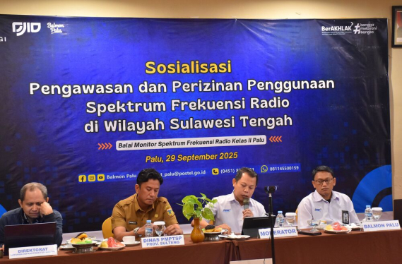 Ilustrasi: Balmon Palu Gencarkan Sosialisasi Tertib Perizinan Frekuensi Radio dengan tema  “Pengawasan dan Perizinan Penggunaan Spektrum Frekuensi Radio di Wilayah Sulawesi Tengah” , Seniin, (29/09/2025)